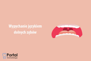 Wypychanie językiem dolnych zębów