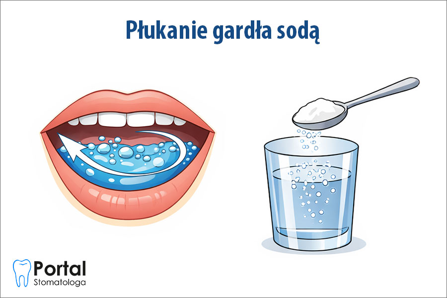 Płukanie gardła sodą