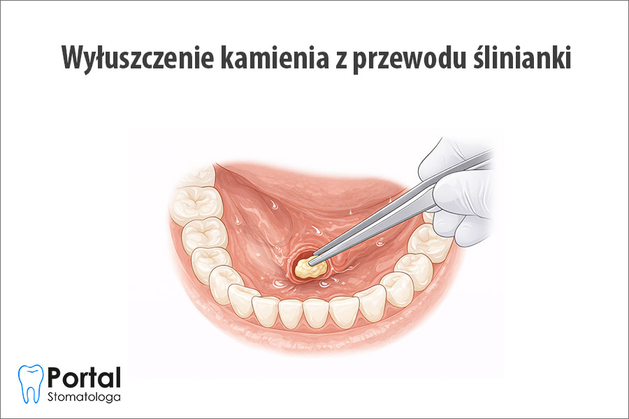Wyłuszczenie kamienia z przewodu ślinianki