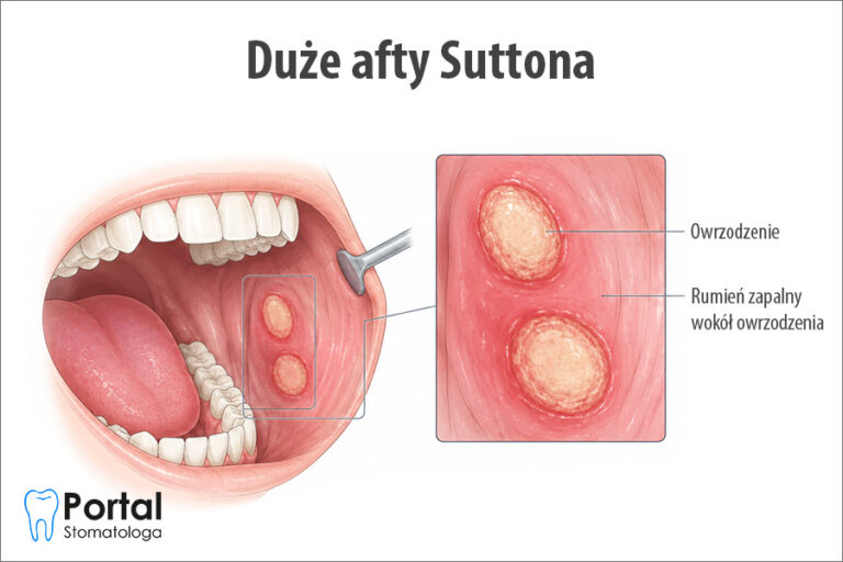 Duże afty Suttona