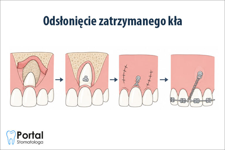 Odsłonięcie zatrzymanego kła