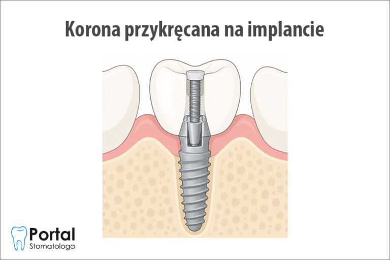 Korona przykręcana na implancie