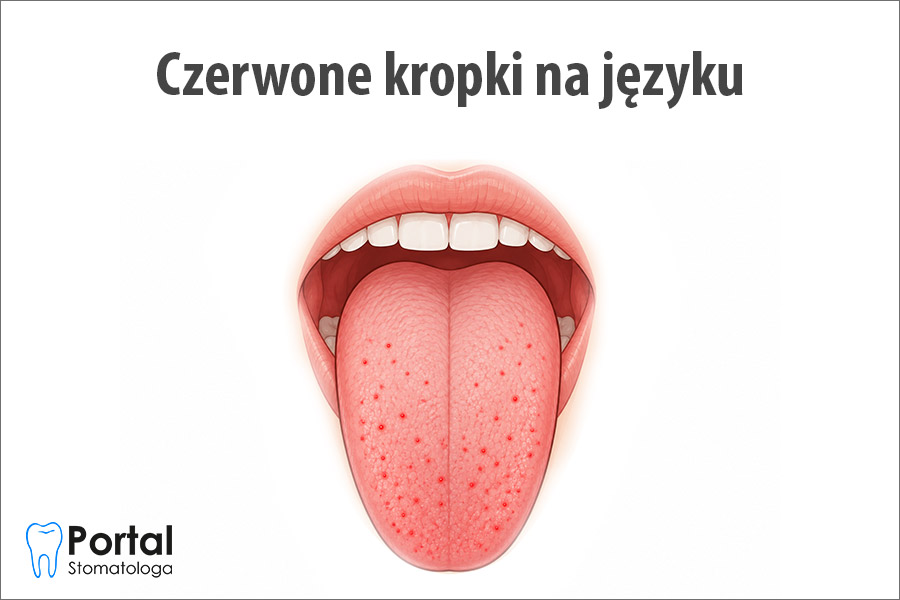Czerwone kropki na języku