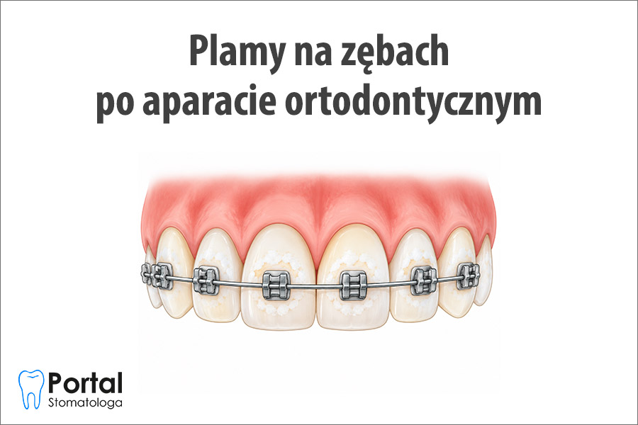 Plamy na zębach po aparacie ortodontycznym